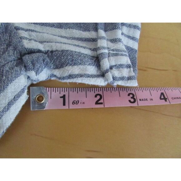 Time and Tru Utility Striped Romper Pockets Elastic Tie Waist Sailorcore Md 8-10 - Picture 7 of 11